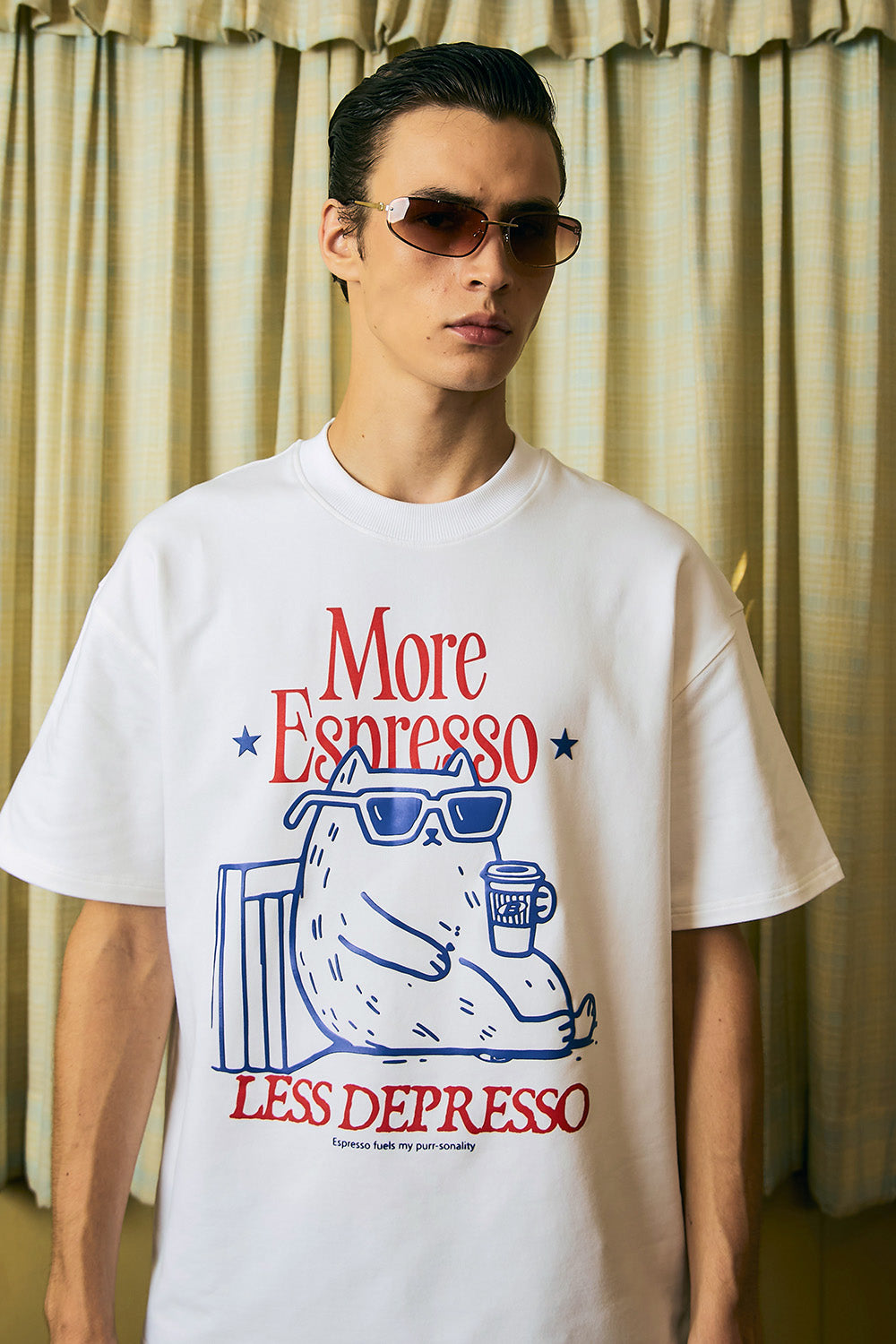 Espresso Depresso White Oversized T-shirt