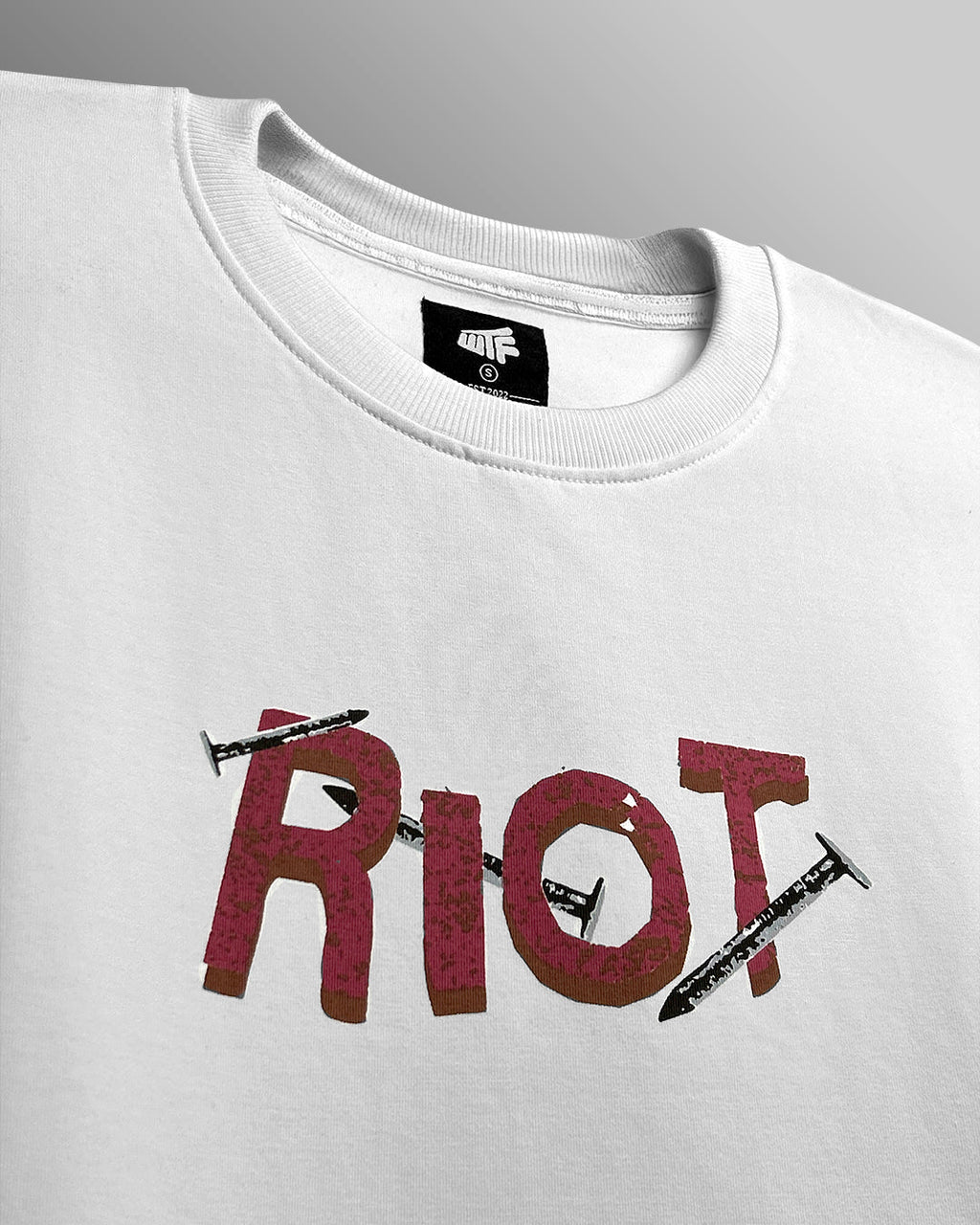 Riot Off White Boxy-Fit T-shirt