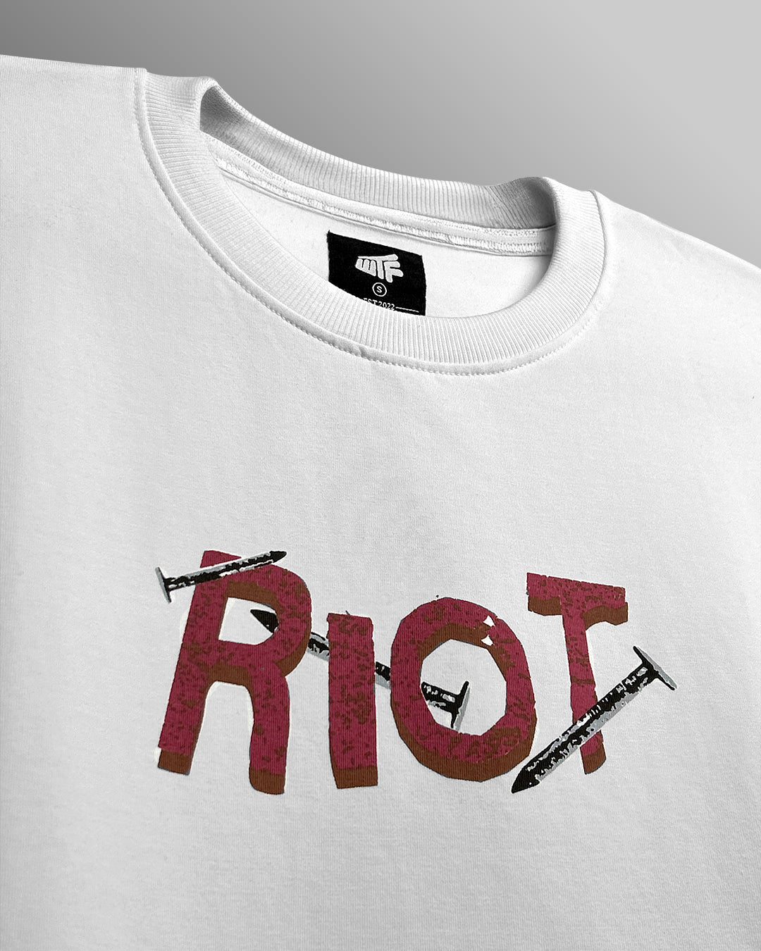 Riot Off White Boxy-Fit T-shirt
