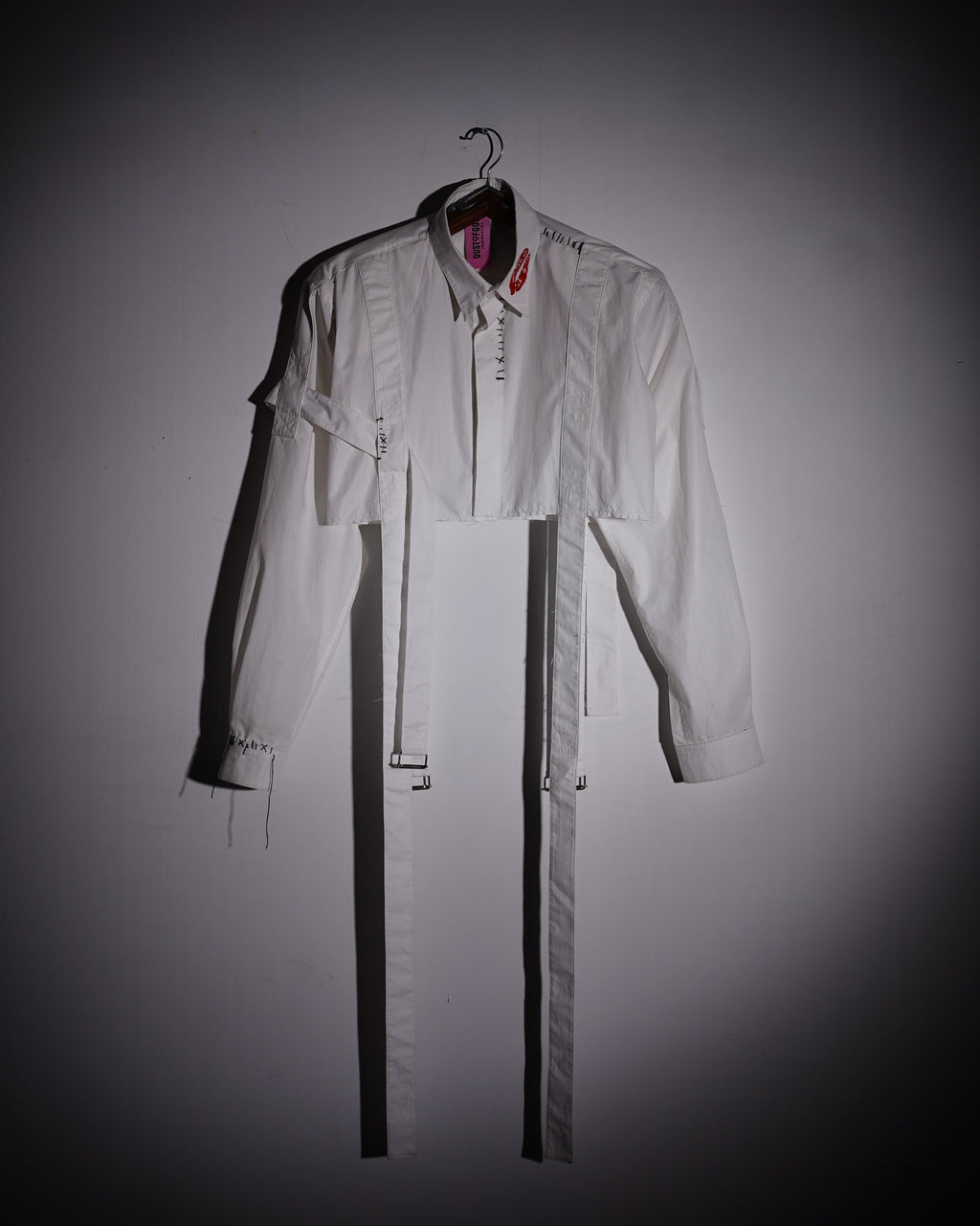 Cropped Strap Informal Dress Shirt