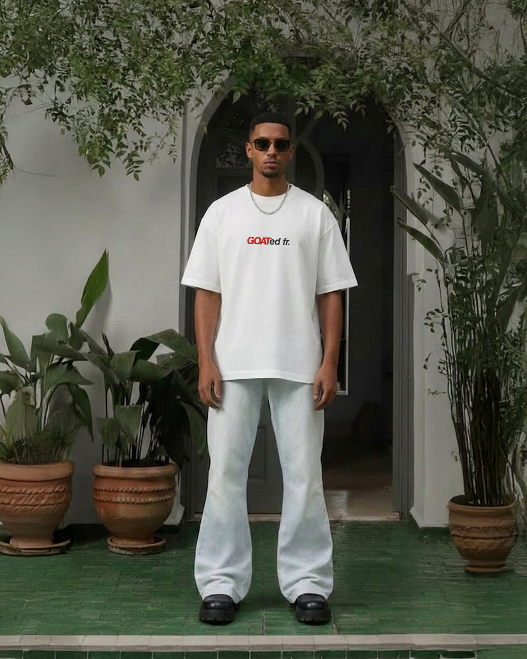 Goat Overnight White Heavyweight T-shirt