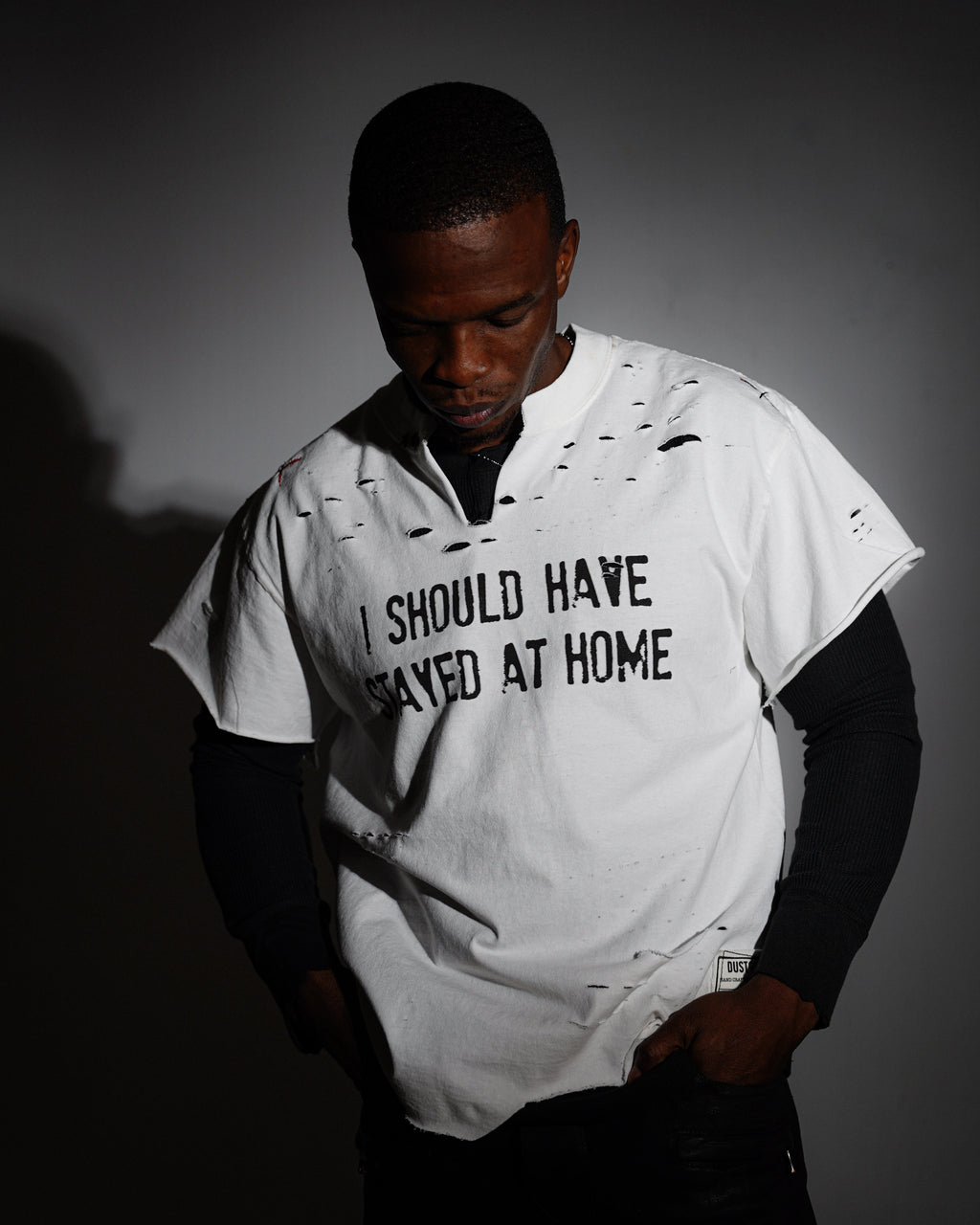 Stay At Home Double Layered Long Sleeve Tee