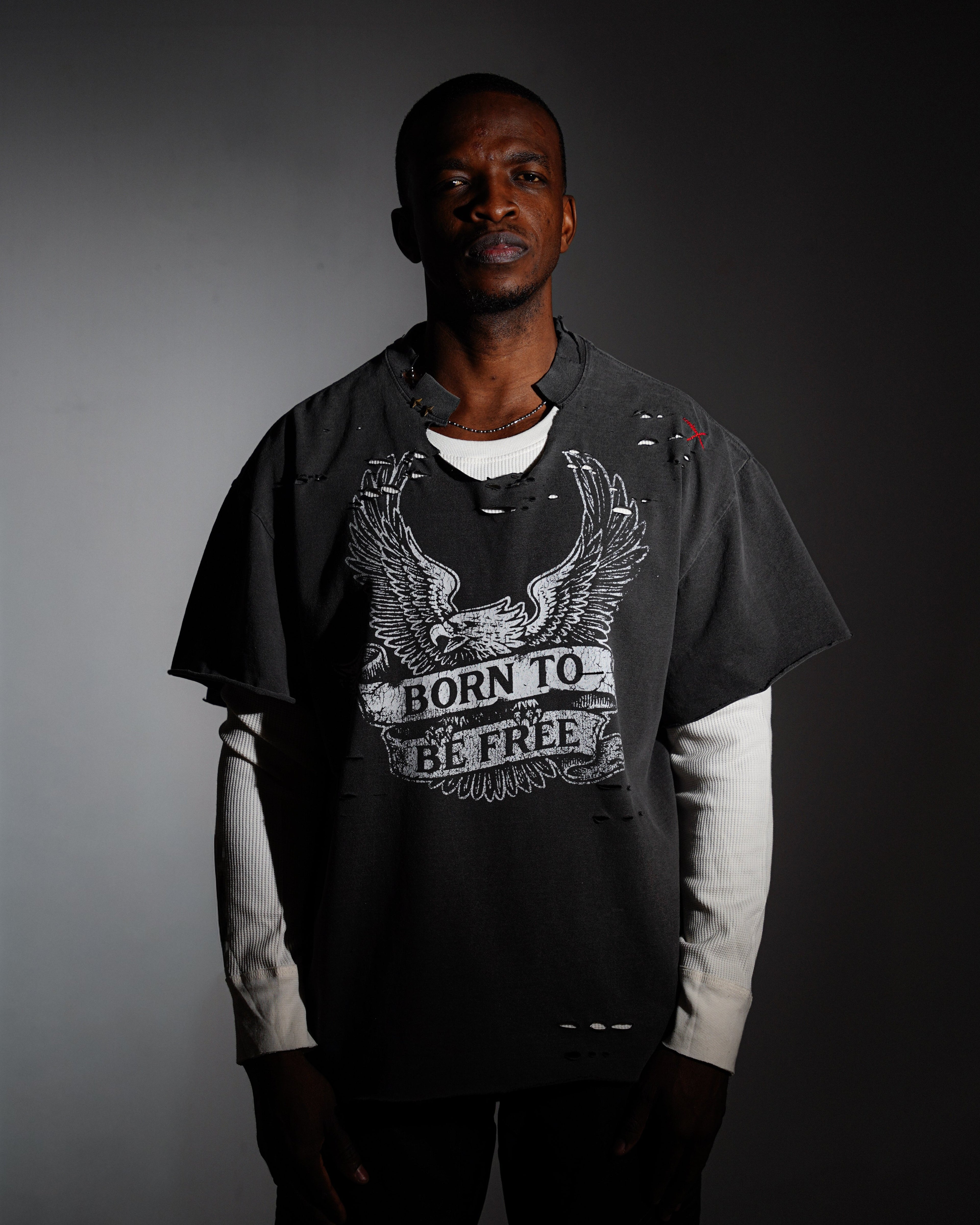 Born To Be Free Double Layered Long Sleeve Tee