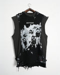 Bleed it Out Deconstructed Sleeveless Shirt