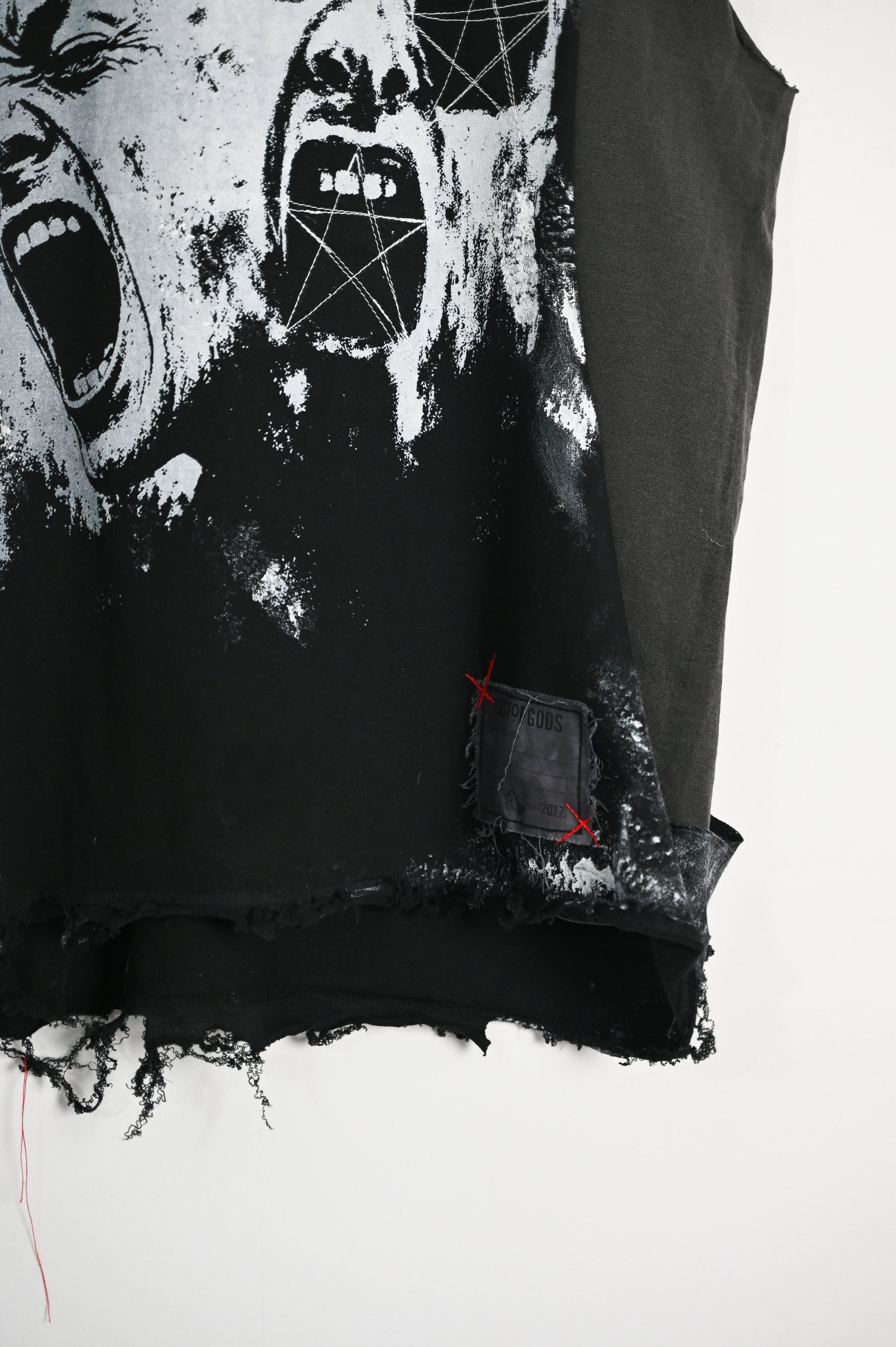 Bleed it Out Deconstructed Sleeveless Shirt
