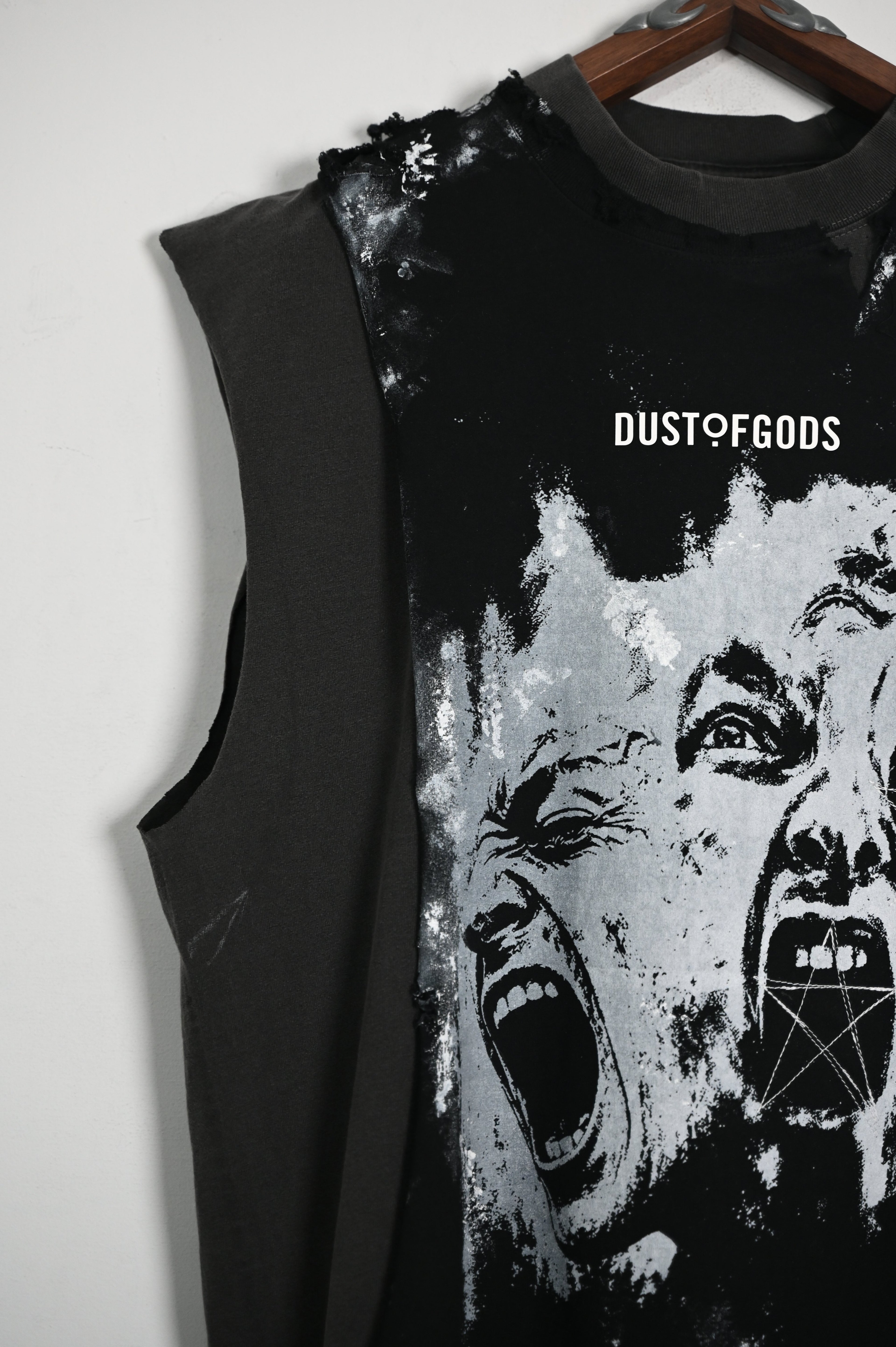Bleed it Out Deconstructed Sleeveless Shirt