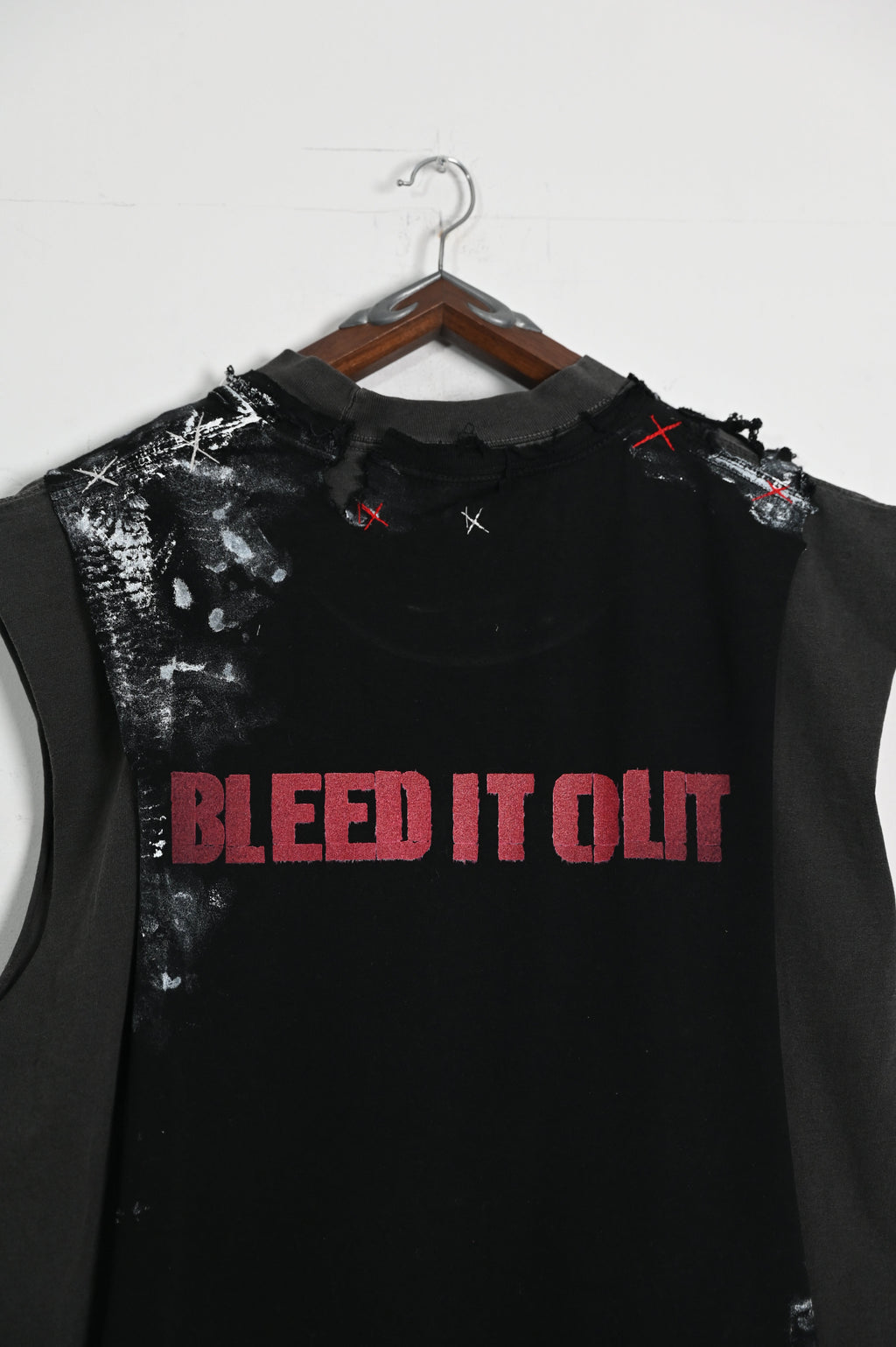 Bleed it Out Deconstructed Sleeveless Shirt