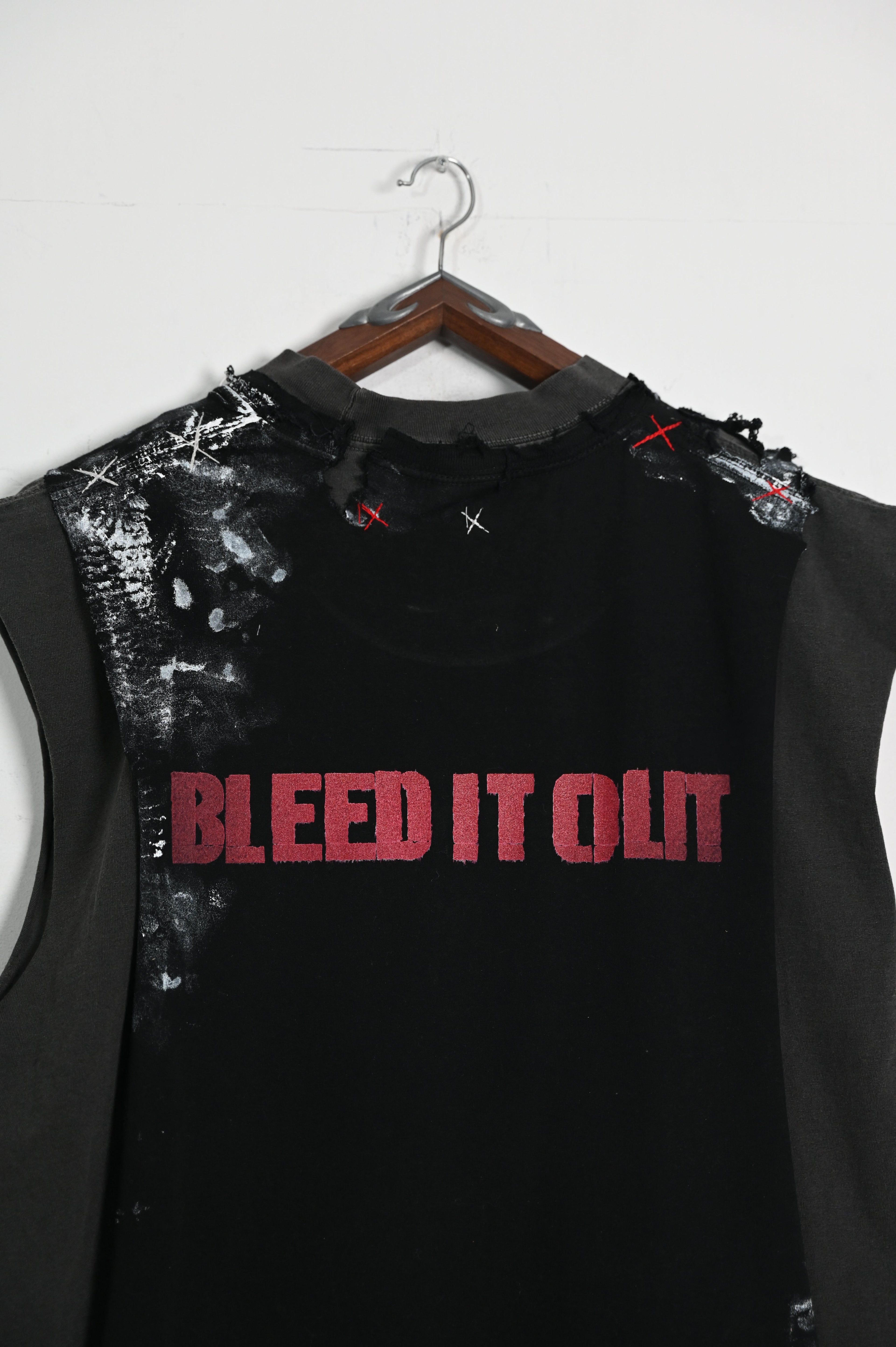 Bleed it Out Deconstructed Sleeveless Shirt