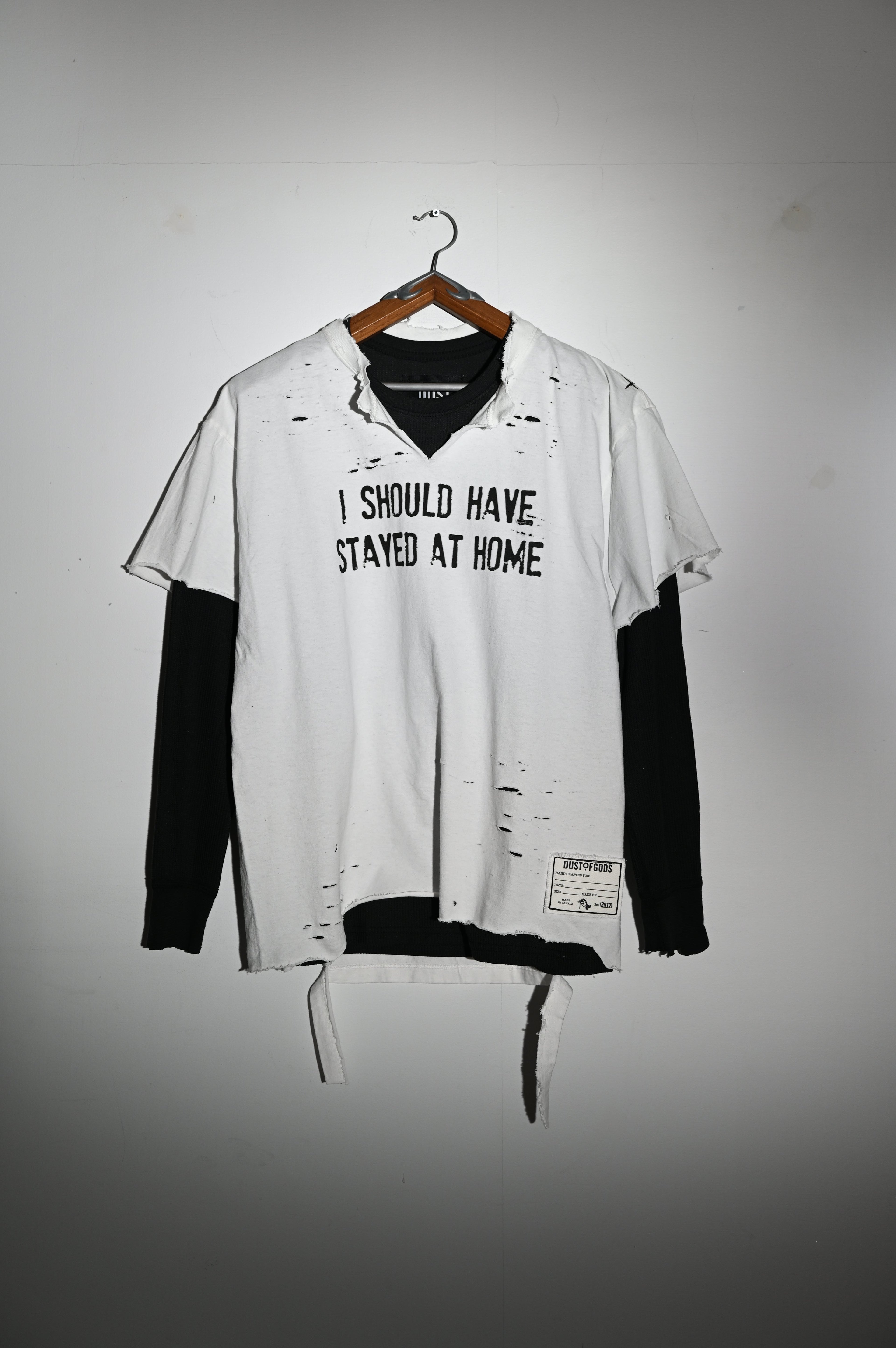 Stay At Home Double Layered Long Sleeve Tee