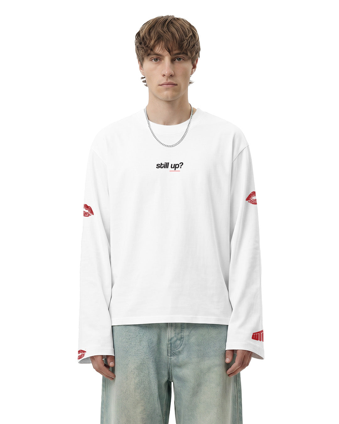 Still Up Full Sleeves Boxy-Fit T-shirt