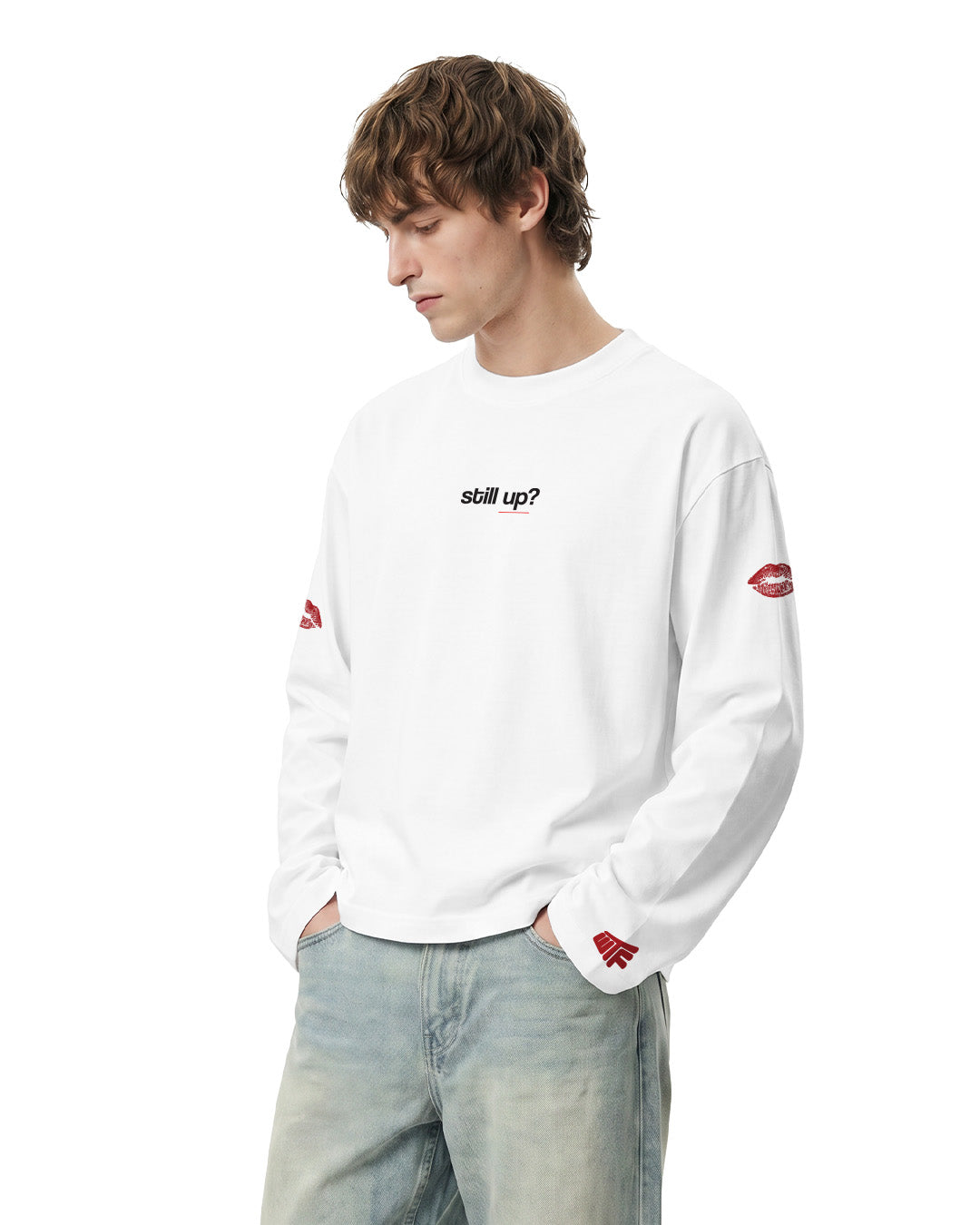 Still Up Full Sleeves Boxy-Fit T-shirt