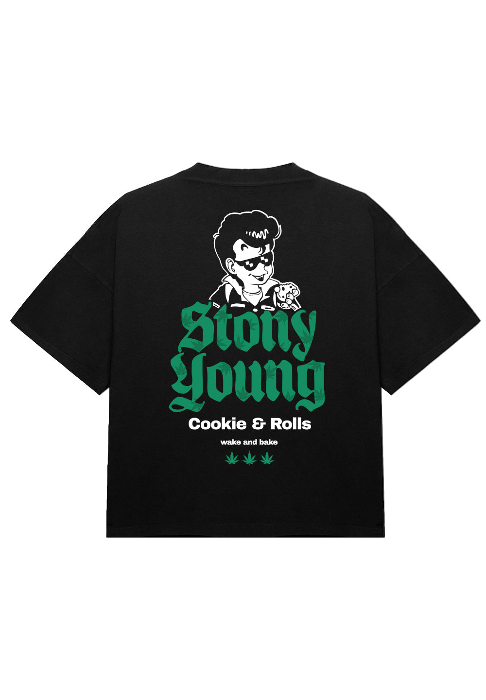 Wake N Bake Black Oversized T-shirt