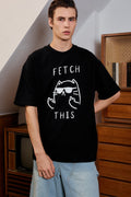 Sassy Cat Black Oversized T-Shirt