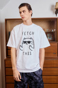 Sassy Cat White Oversized T-shirt