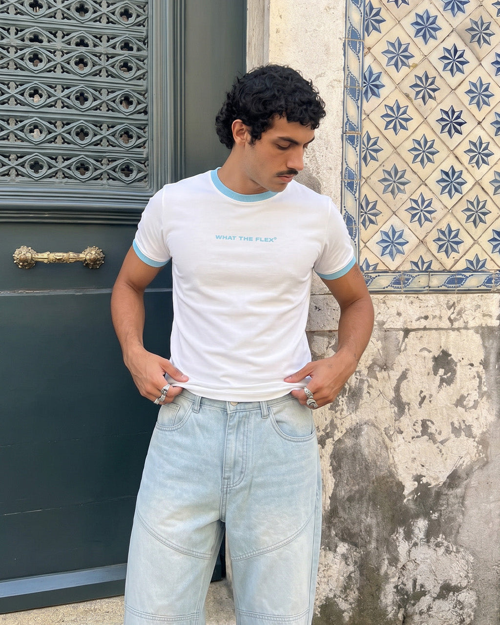 Text Me Slim Fit Ringer T-shirt