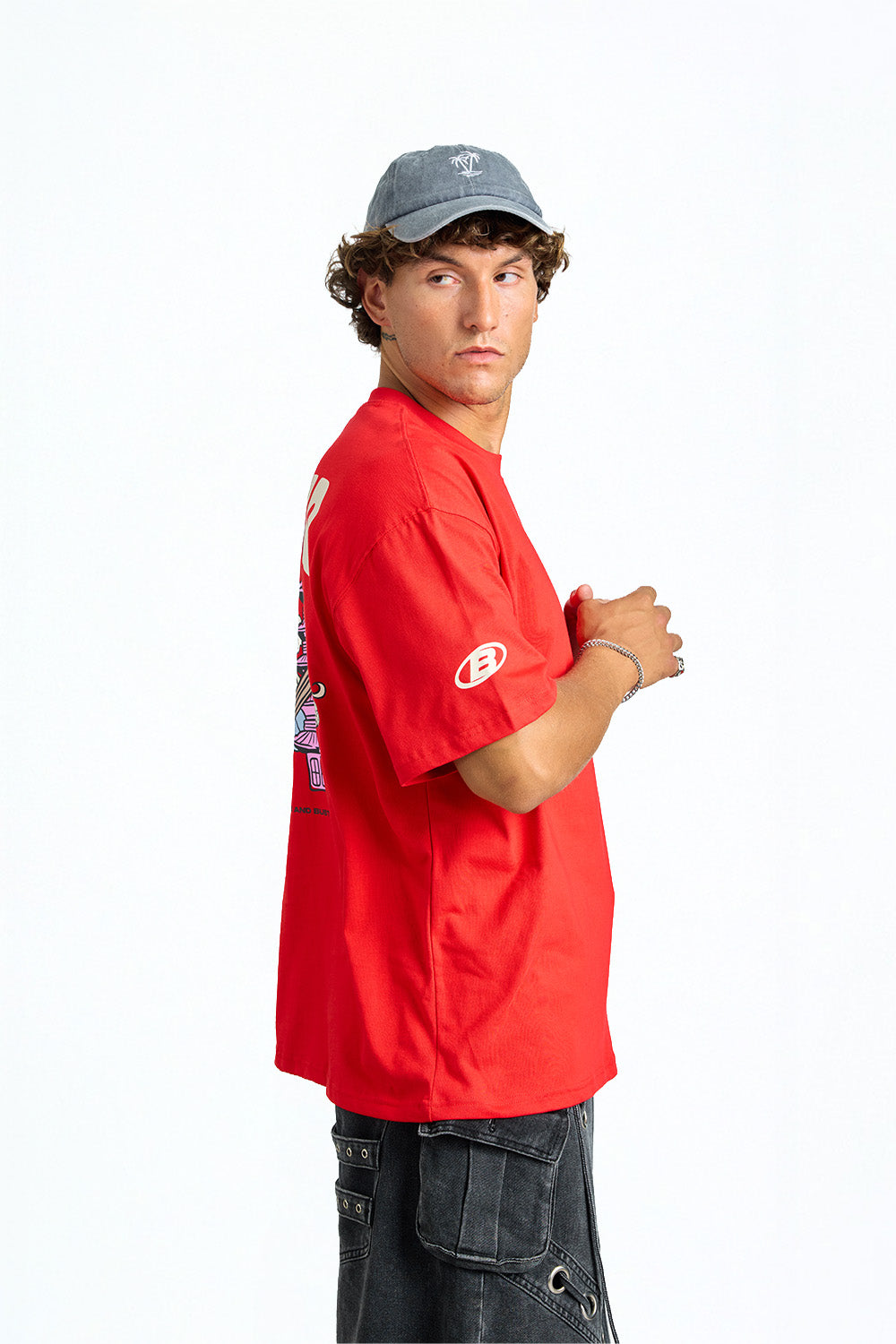Tokyo Icons Red Oversized T-shirt