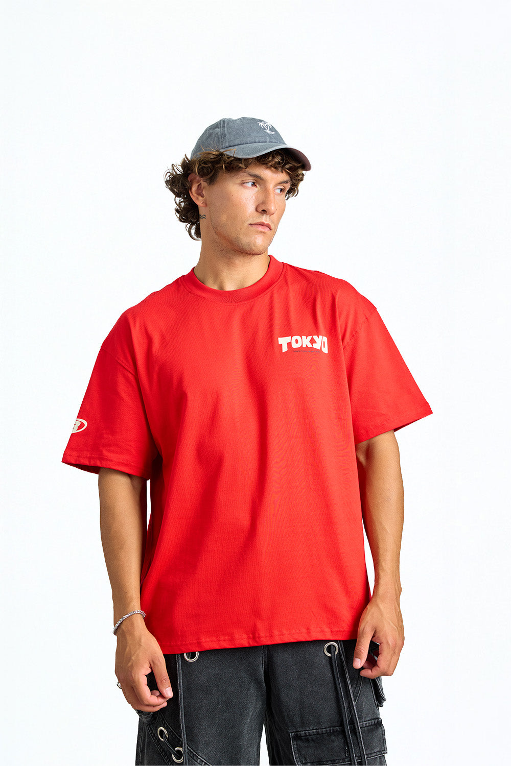 Tokyo Icons Red Oversized T-shirt