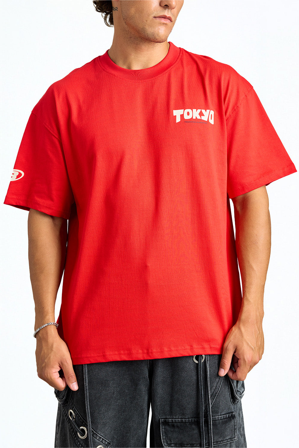 Tokyo Icons Red Oversized T-shirt