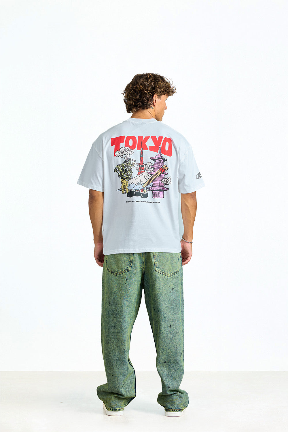 Tokyo Icons White Oversized T-shirt