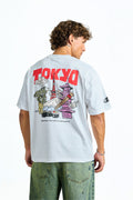 Tokyo Icons White Oversized T-shirt