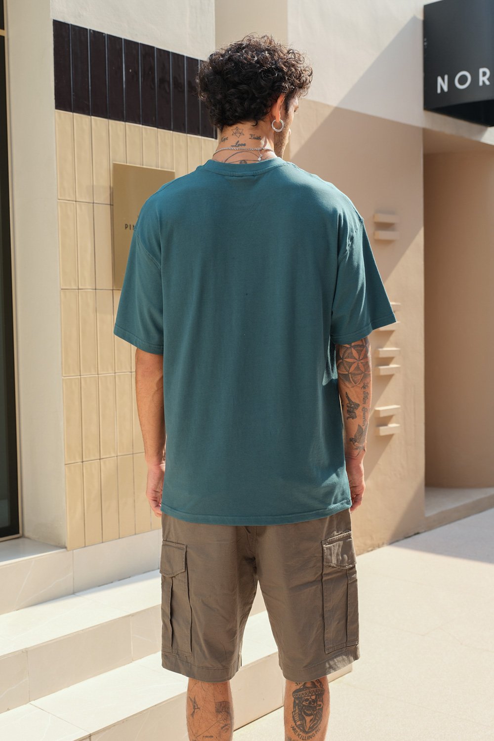 Bottle Green Kid Cudi Oversized T-shirt