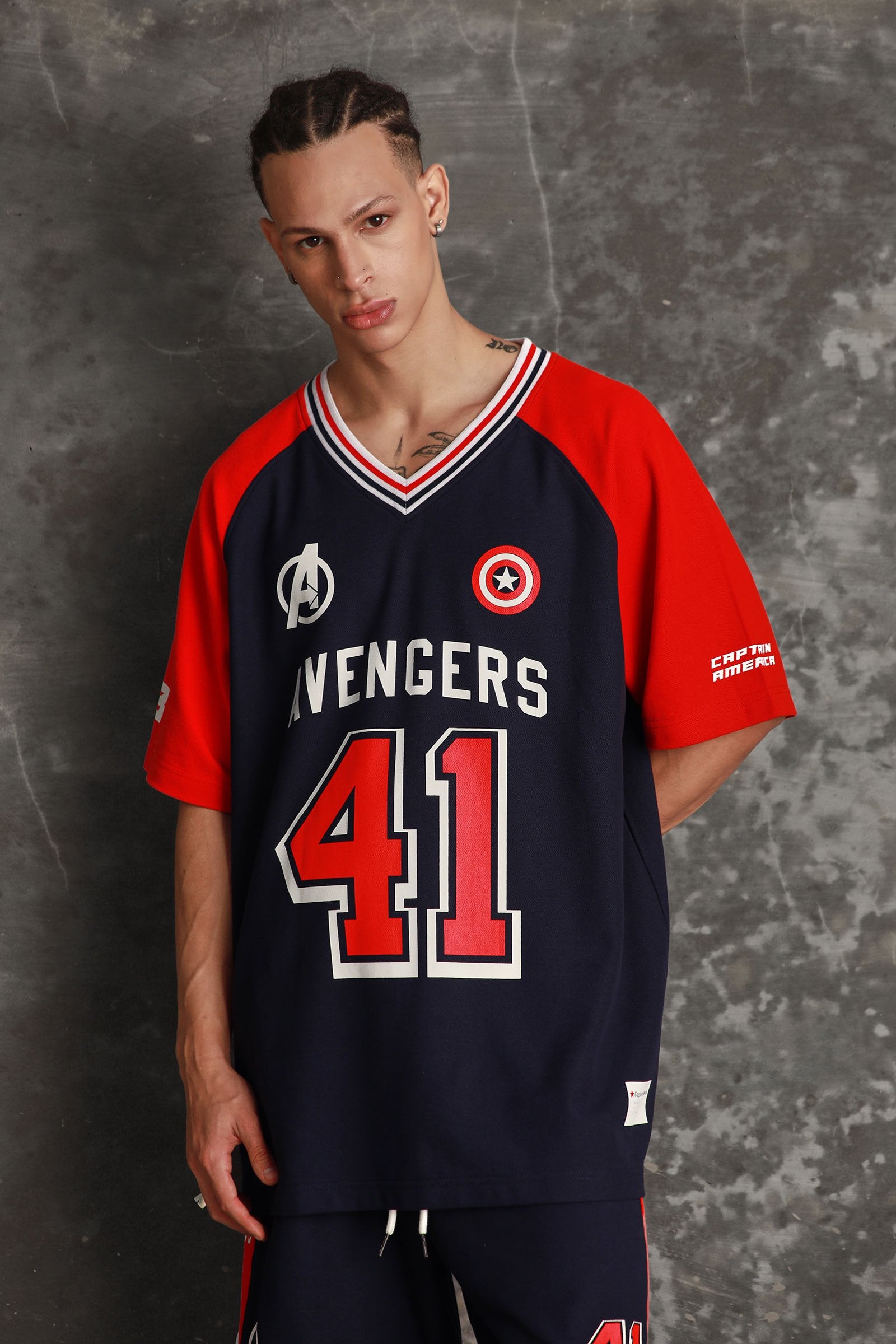 Captain America Jersey Oversized T-shirt