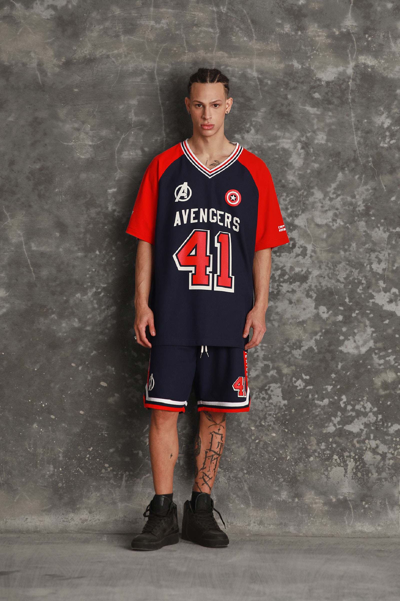 Captain America Jersey Oversized T-shirt