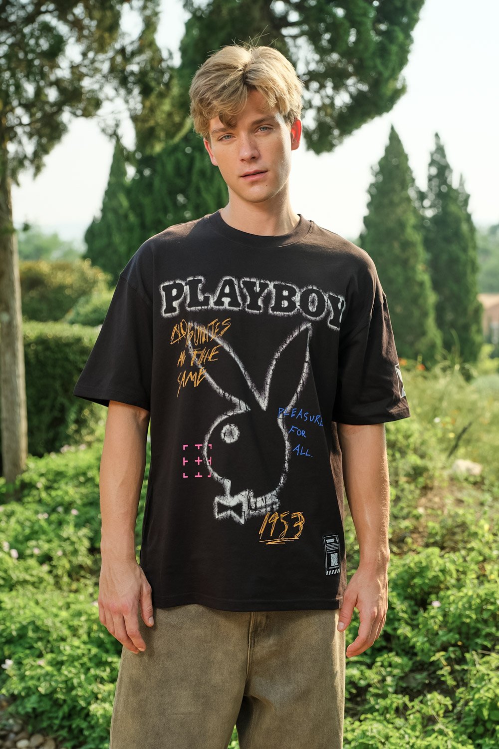 Chalkboard Bunny Oversized T-shirt