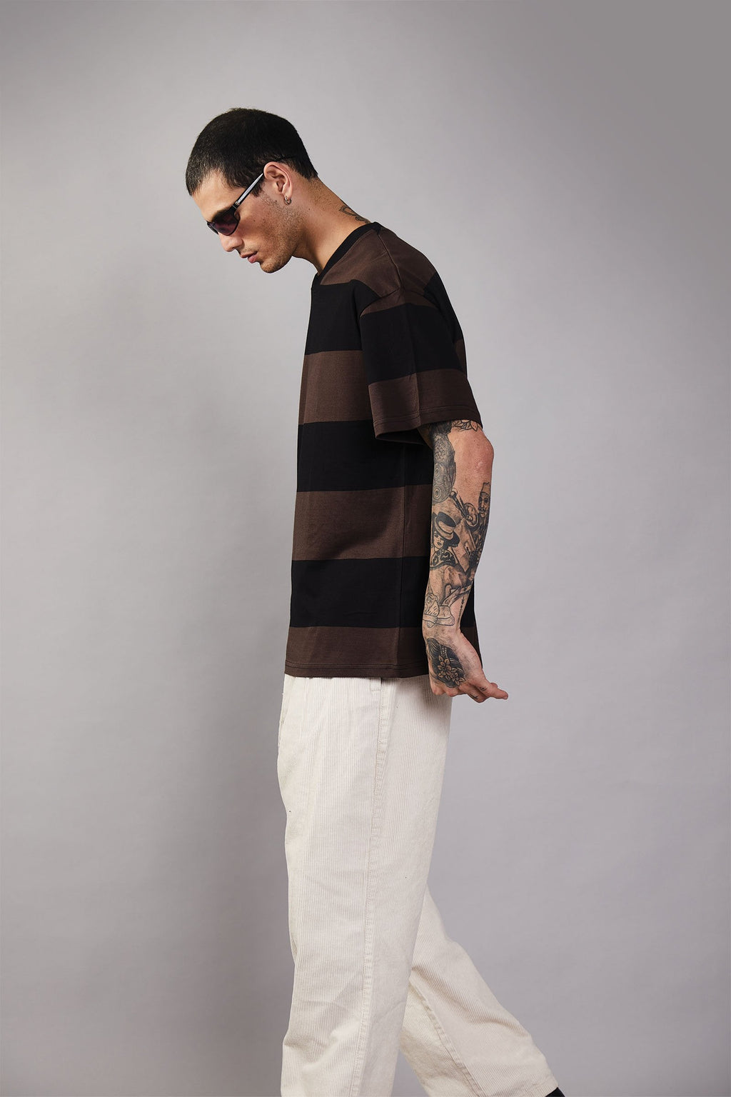 Coco Stripes Heavyweight Oversized T-shirt