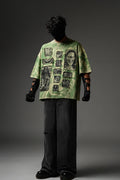 Elements Of Horror Heavy Patchworked Washed Tshirt
