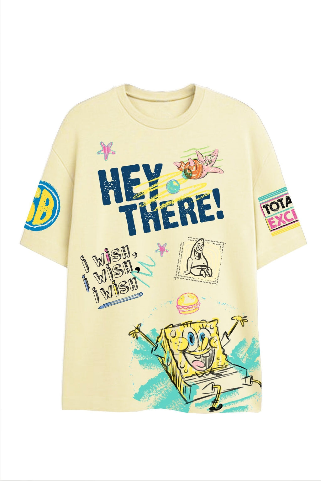 Hey There SpongeBob Oversized T-shirt