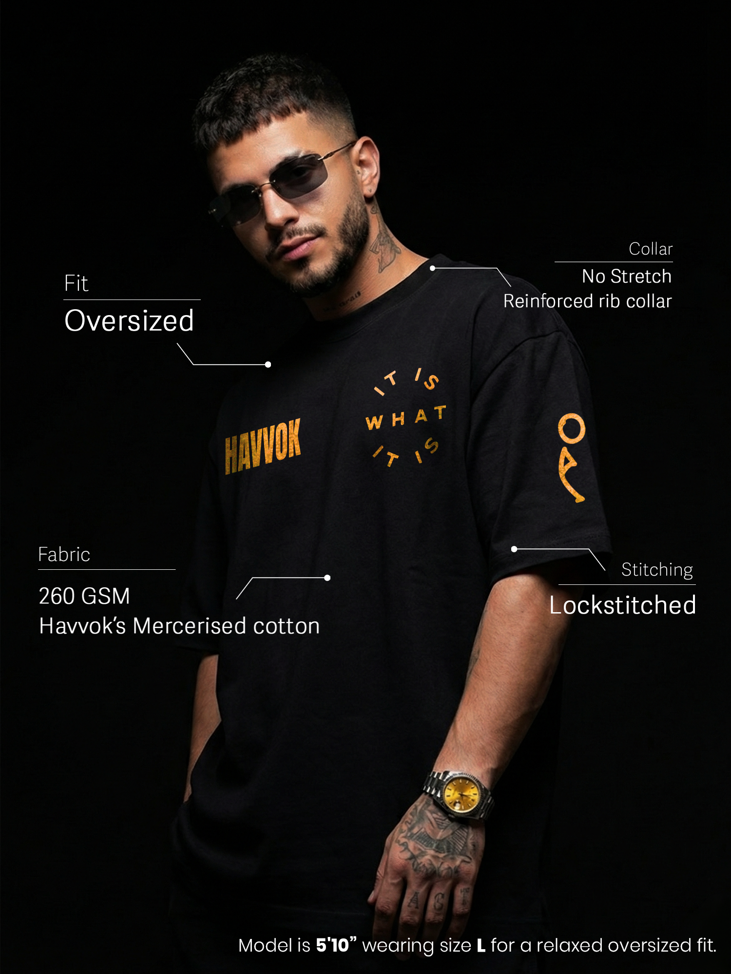 The Unapologetic Unisex Black Oversized Tshirt