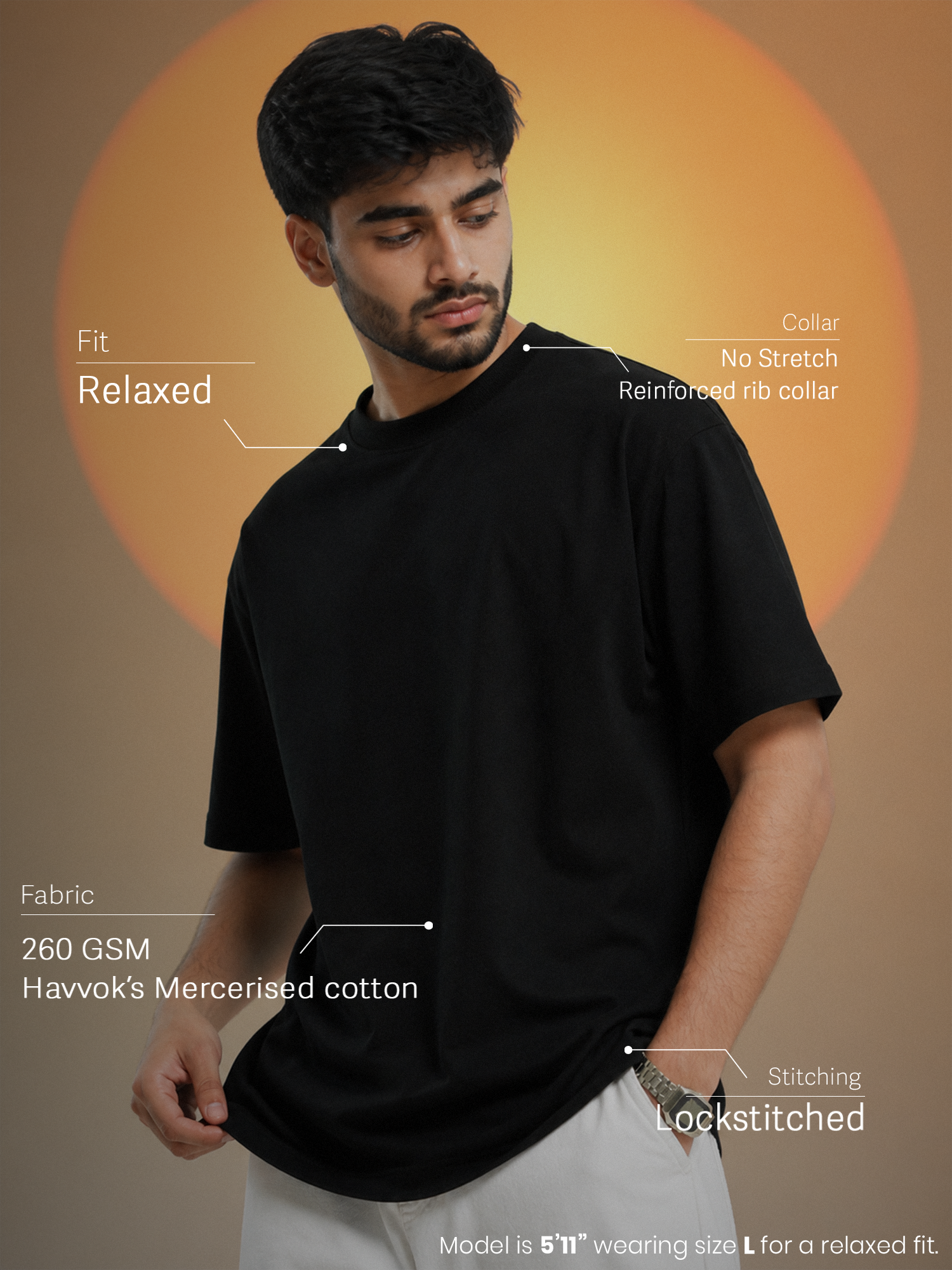 Classic Black Unisex Oversized T-Shirt