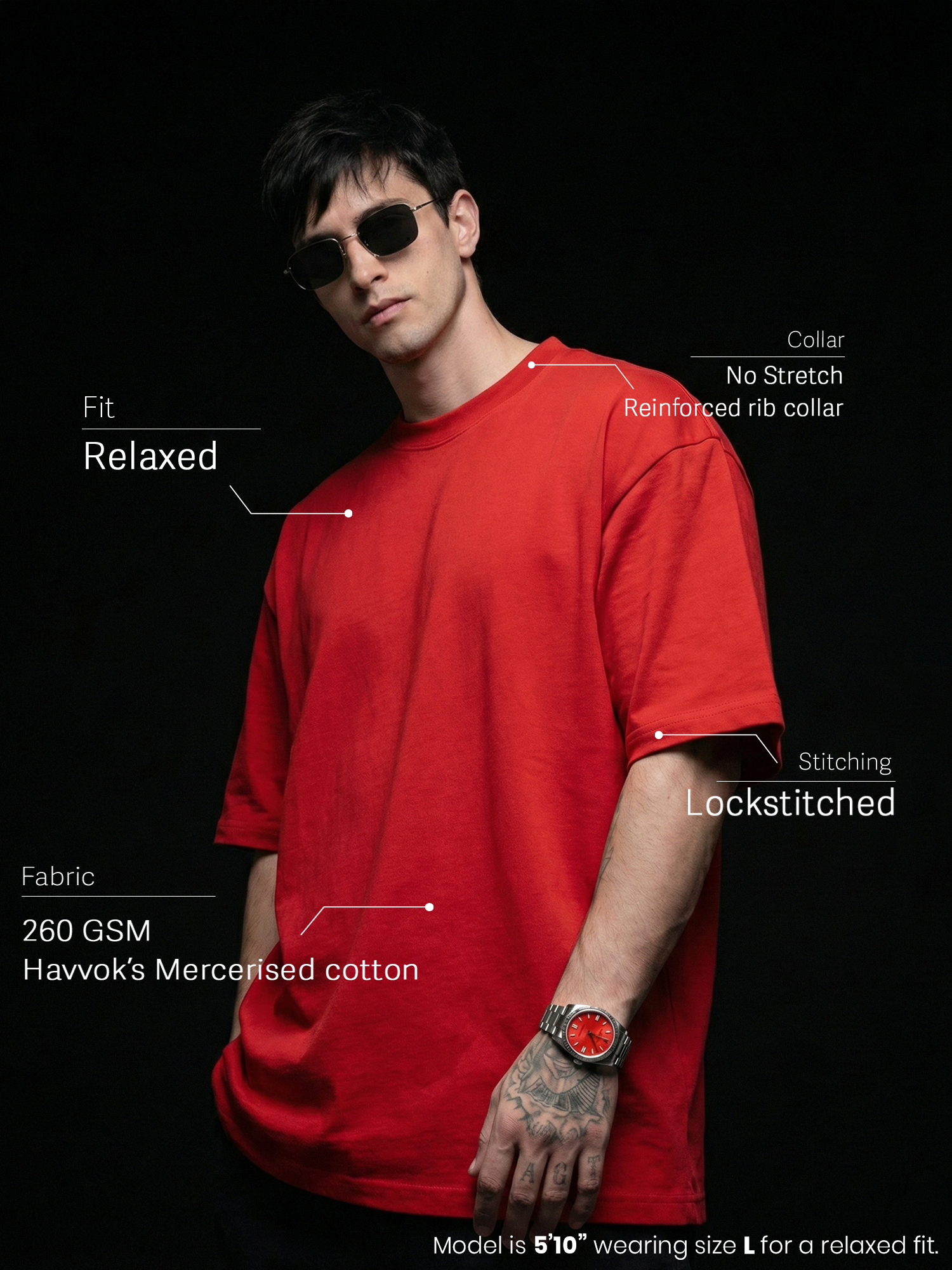 Classic Red Unisex Oversized T-Shirt