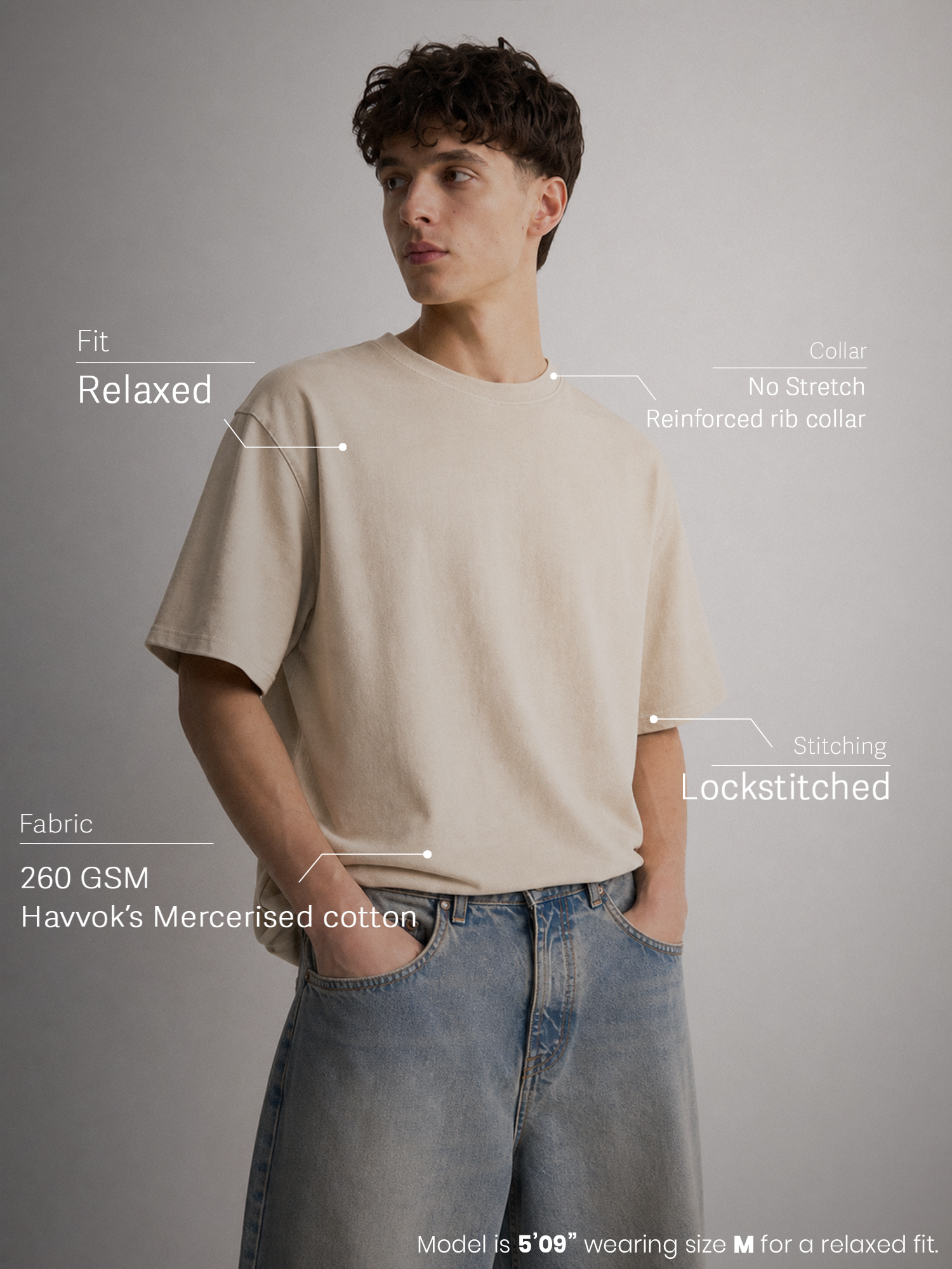 Classic Off White Unisex Oversized T-Shirt