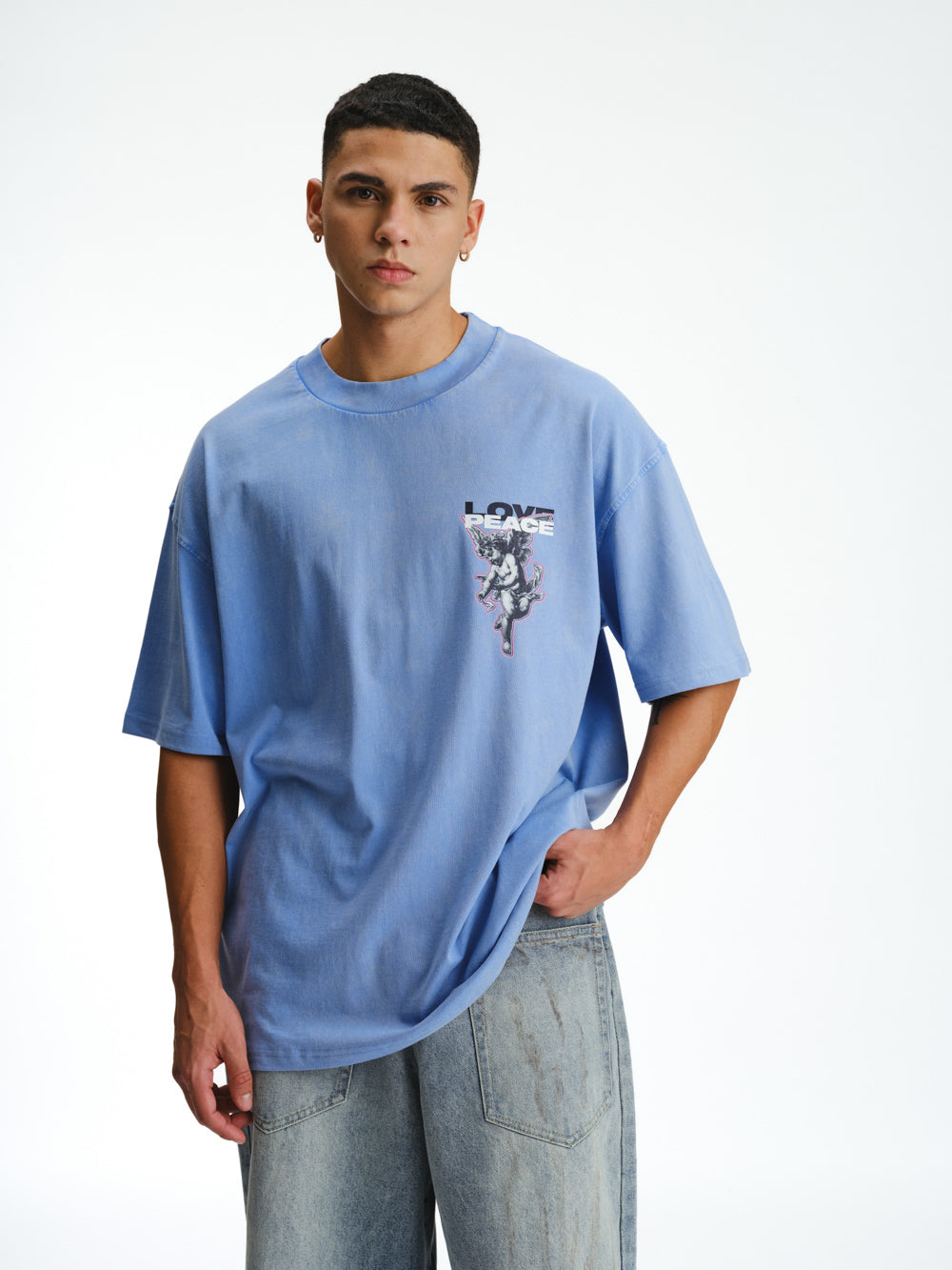 Love And Peace Premium Oversized T-shirt