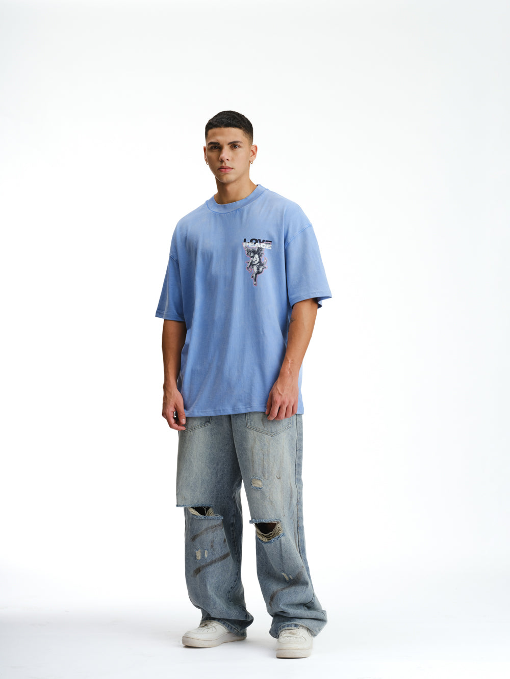 Love And Peace Premium Oversized T-shirt