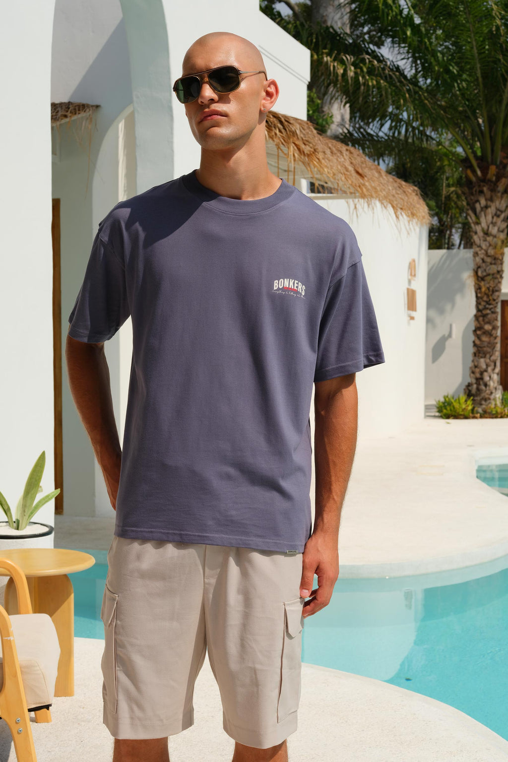 Moonlight Blue 100% Supima Cotton Oversized T-shirt