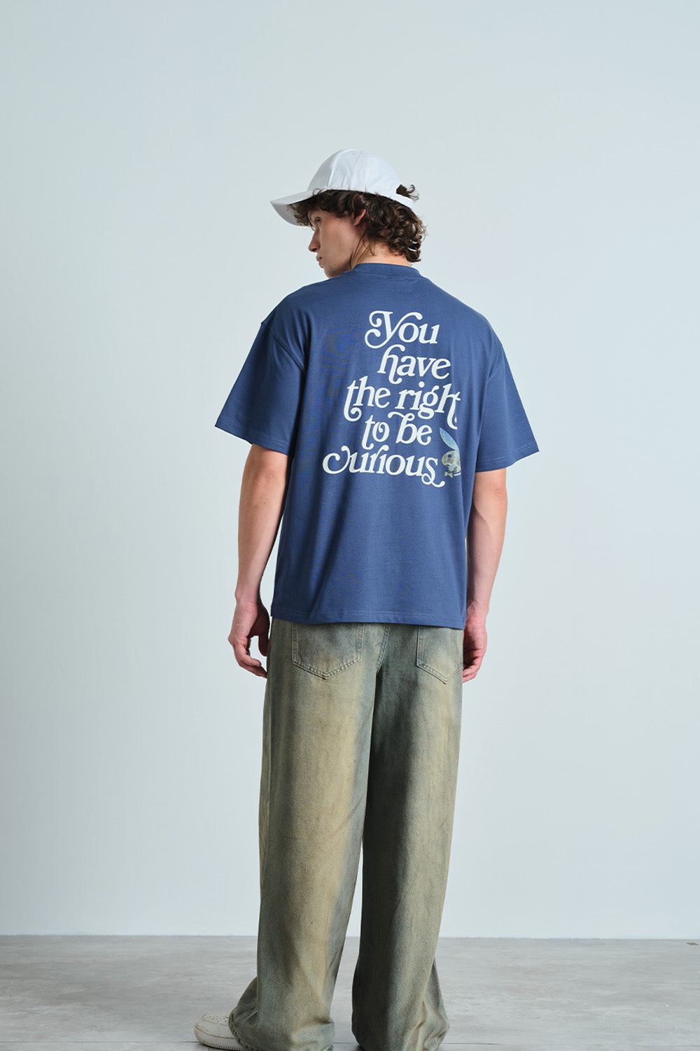Playful Explorers Blue Oversized T-shirt