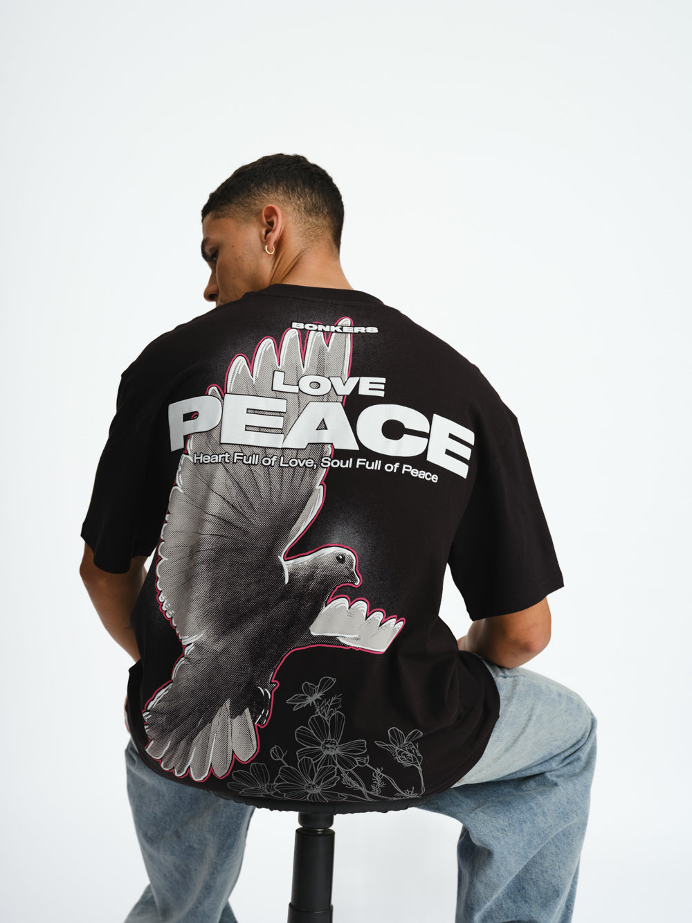 Signature Love And Peace Premium Oversized T-shirt