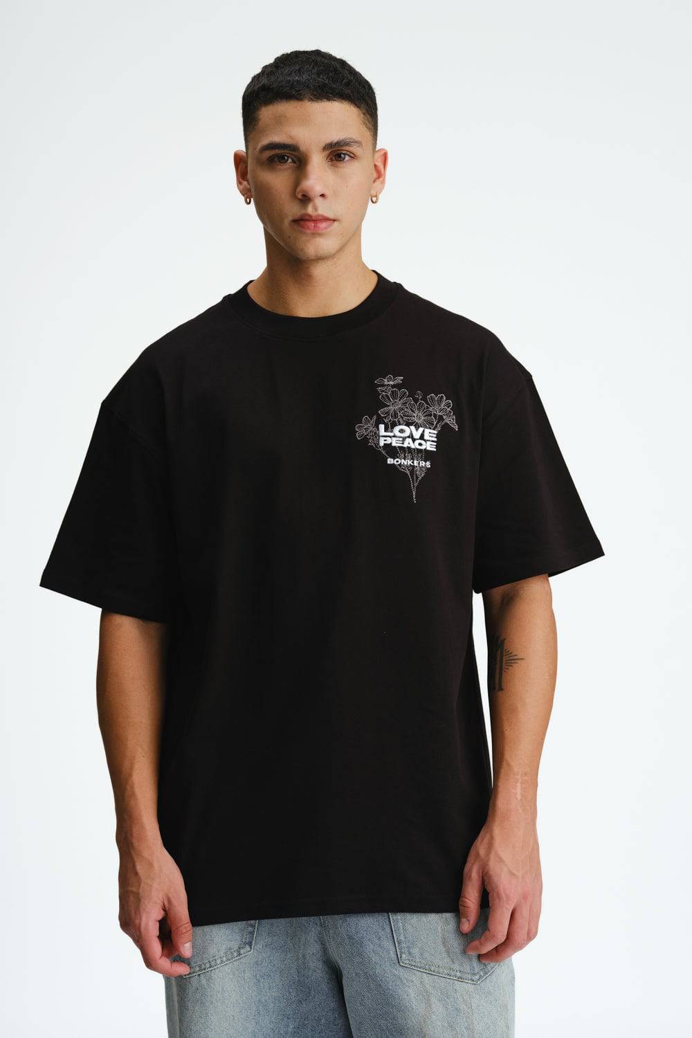 Signature Love And Peace Premium Oversized T-shirt