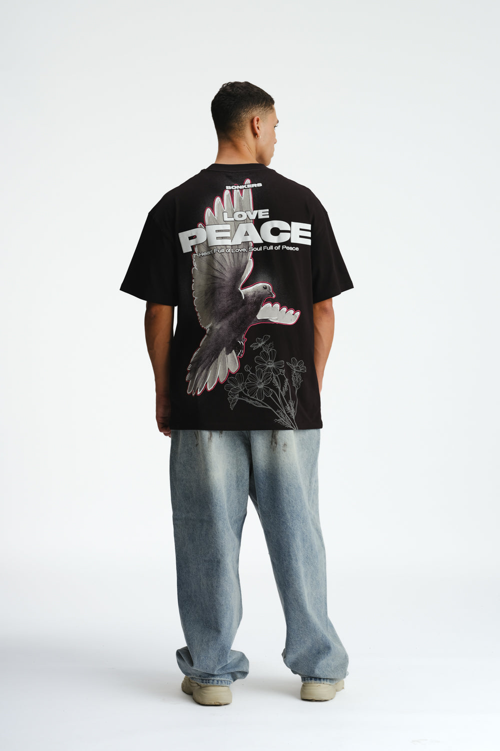 Signature Love And Peace Premium Oversized T-shirt