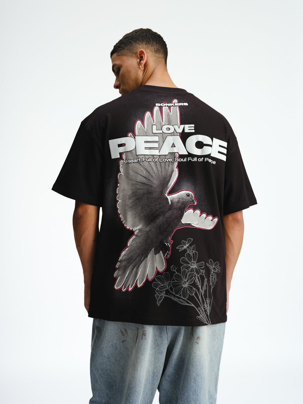 Signature Love And Peace Premium Oversized T-shirt