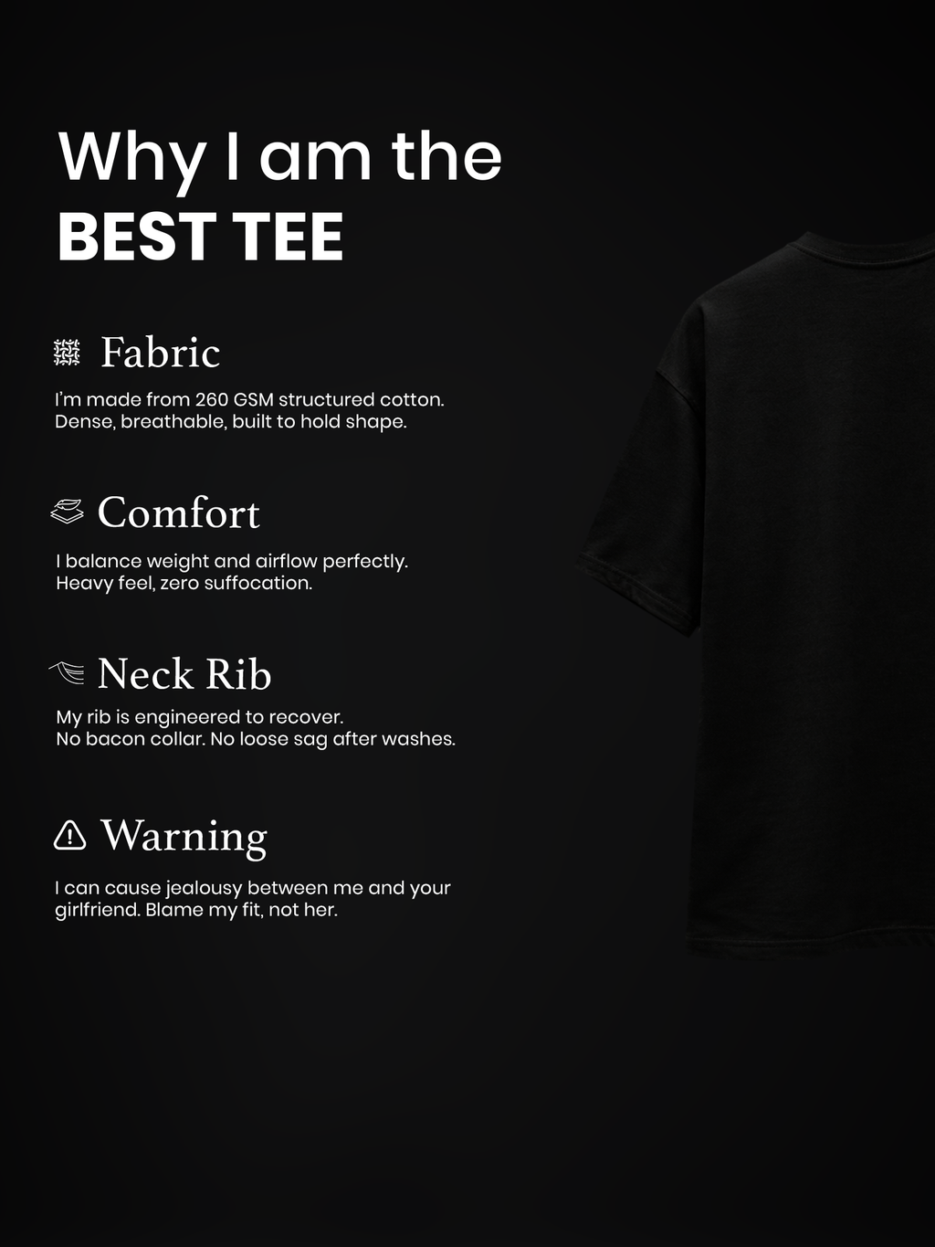 Classic Black Unisex Oversized T-Shirt