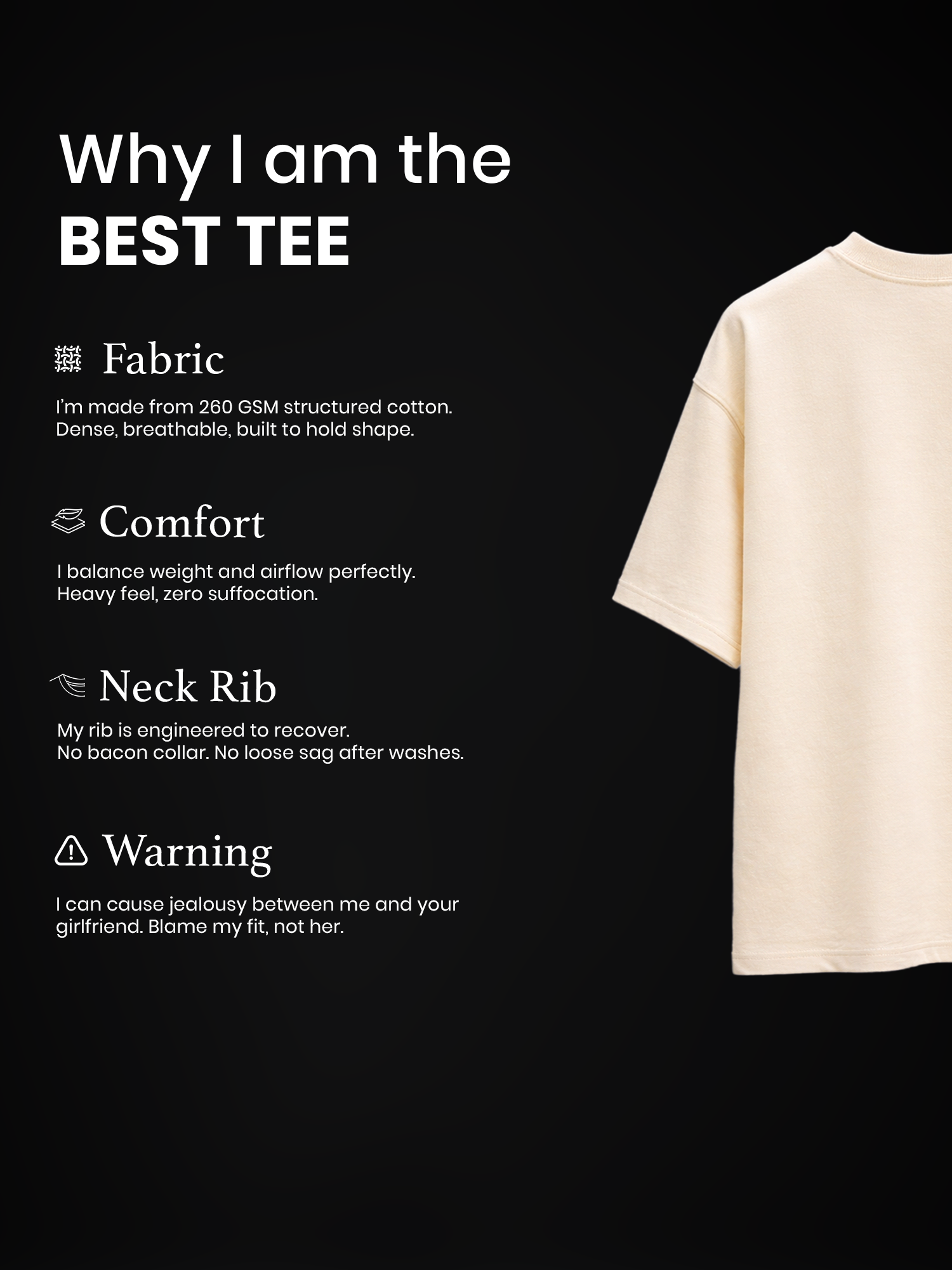 Classic Off White Unisex Oversized T-Shirt